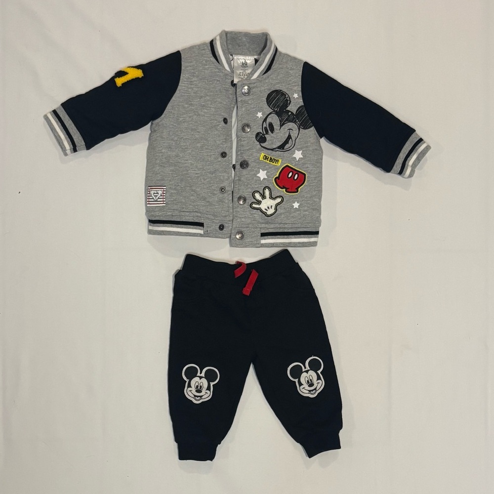 Disney Baby Mickey Mouse Varsity Jacket & Jogger Set 6-9M